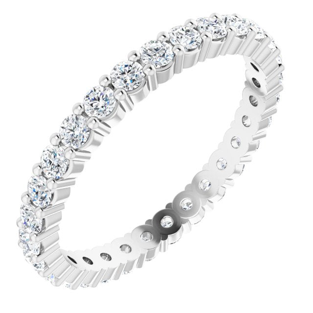 0.87 ct. Round Diamond Delicate Eternity Band-VIRABYANI